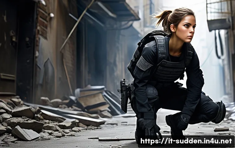 서든어택 캐릭터별 스킬 - **Prompt for High Mobility and Tactical Sabotage:** "A highly agile female commando is captured ...