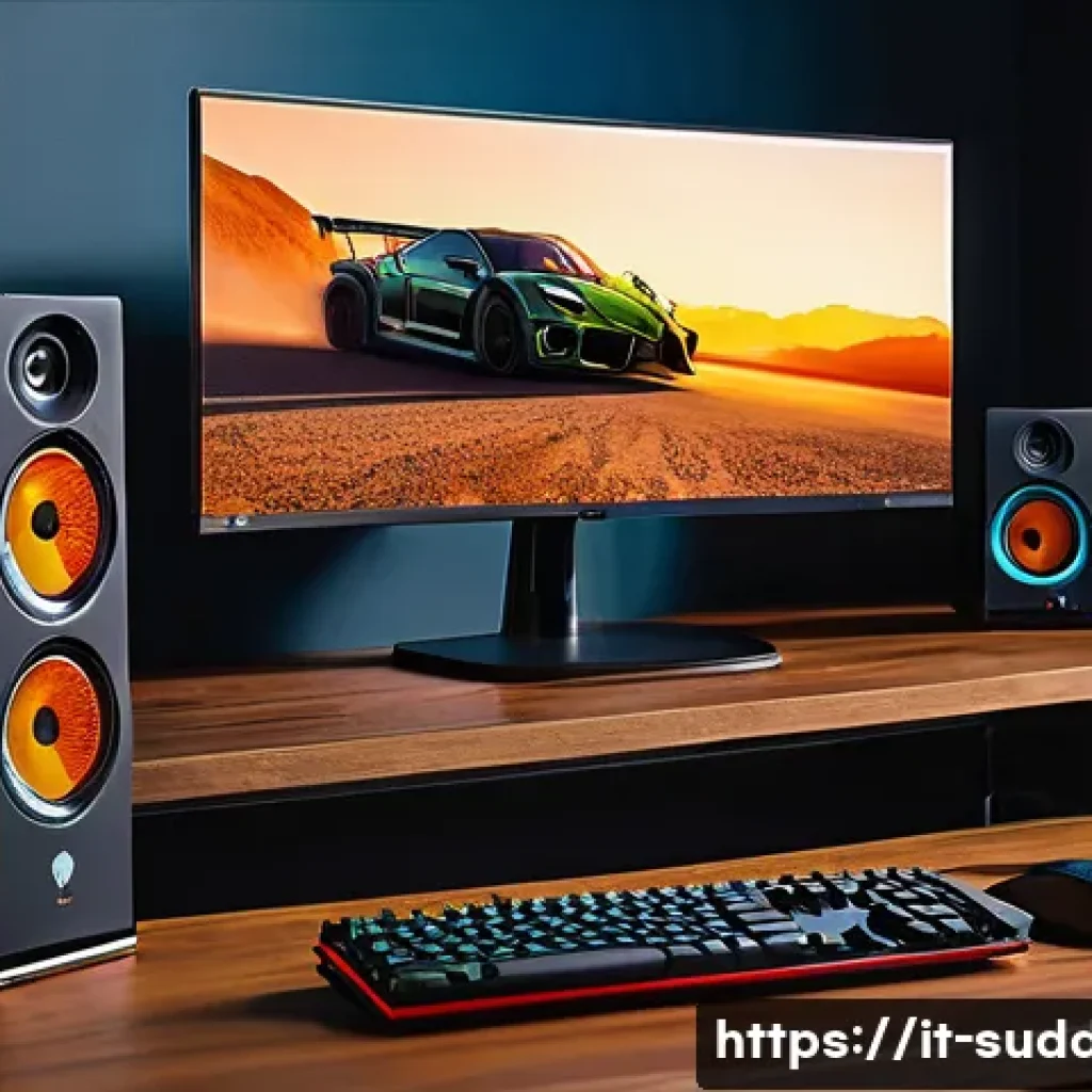 서든어택 그래픽 설정 최적화 - A detailed gaming setup showcasing a mid-range PC optimized for balanced performance and visual qual...